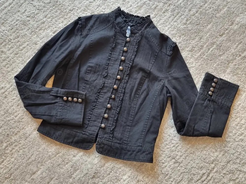 Geaca gins Oasis, gecuta primavara, sacou negru marimea 38