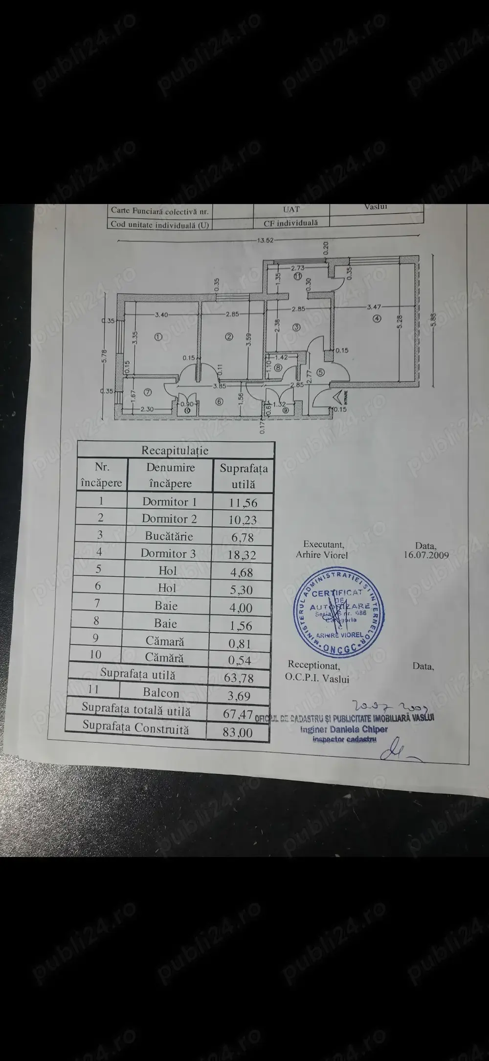 Vand apartament 3 cam zona Cartier. Vand apartament 3 cam zona Cartier.