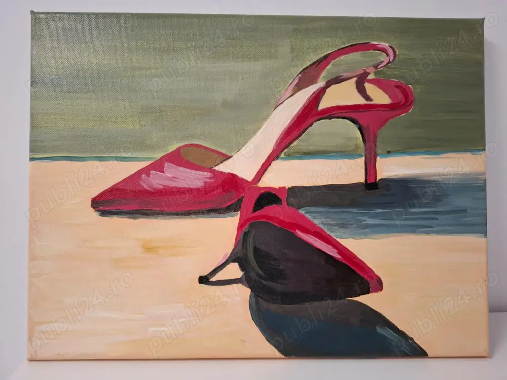 "Eleganta" - pictura acrilic, panza pe sasiu. Cadou - sevalet expunere