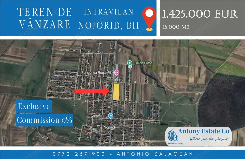 Oportunitate de investitie, Teren intravilan, Nojorid, Bihor Oportunitate de investitie, Teren intravilan, Nojorid, Bihor