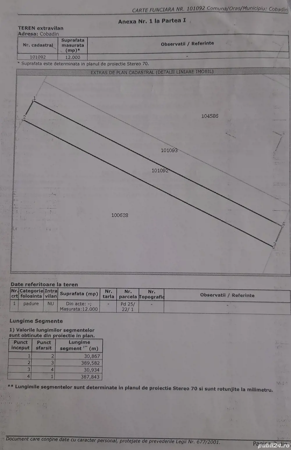 Vand teren extravilan pădure 