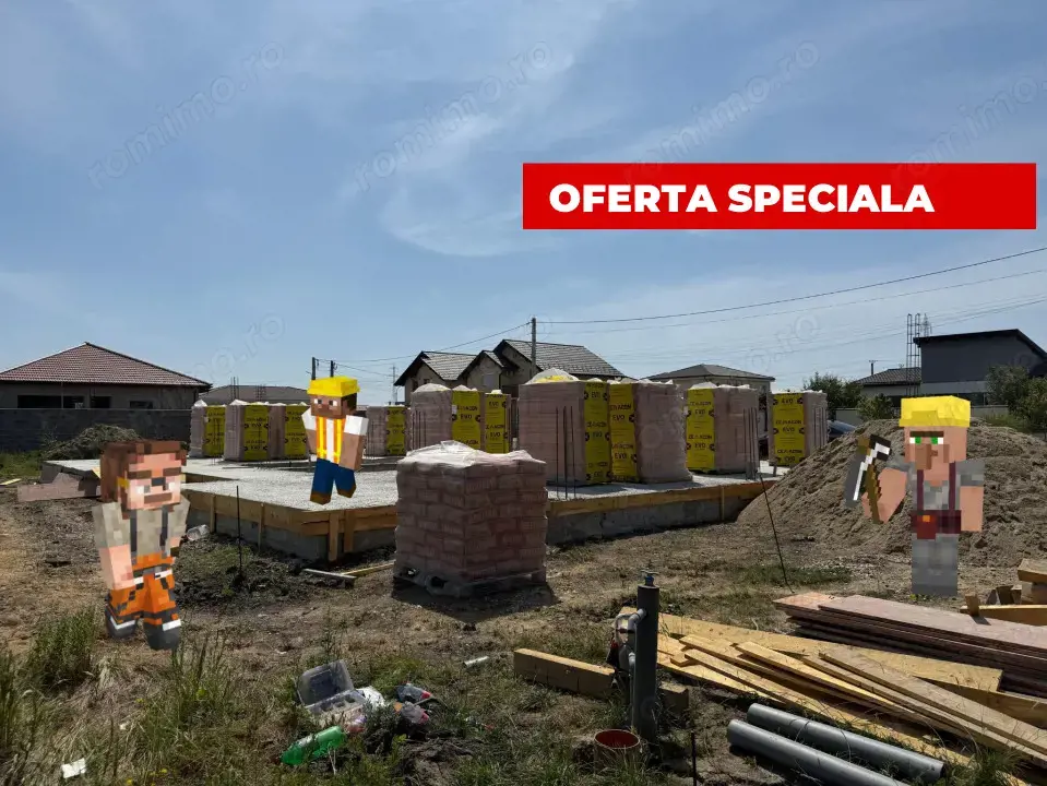 Duplex, 4 camere, 115mp utili, 350 mp teren, garaj -  Mosnita Noua