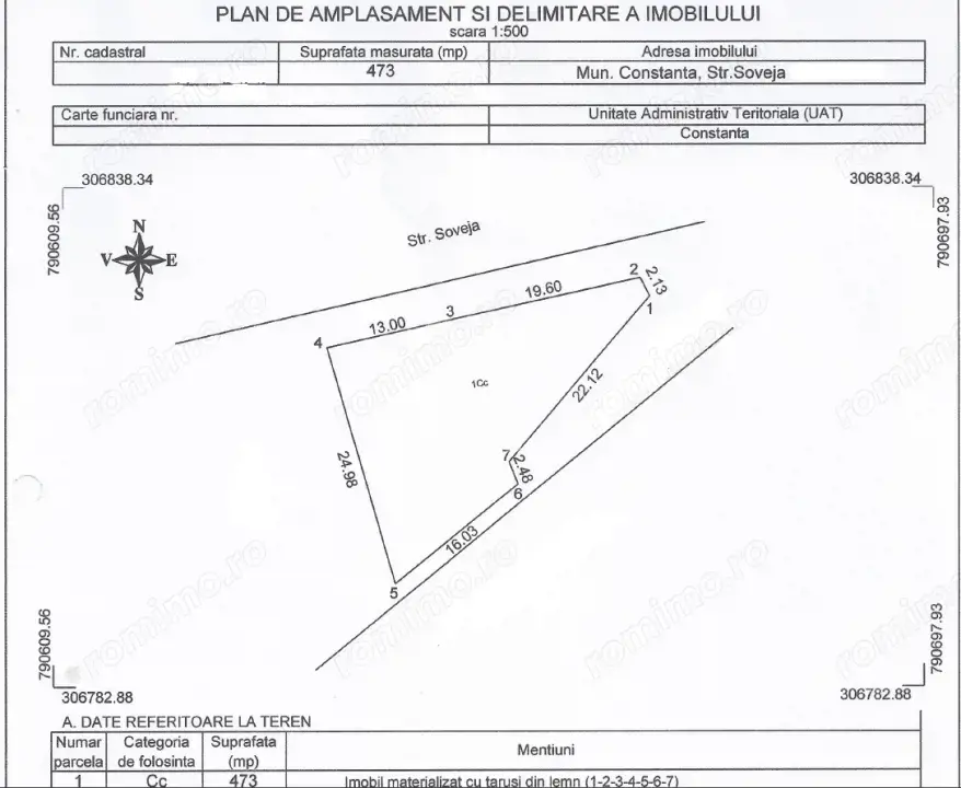 Teren de vânzare 473 mp – Tomis III, City Mall