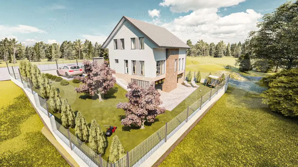Casă Premium Individuală – Chinteni, 215 mp utili, teren 500 mp – semifinisată