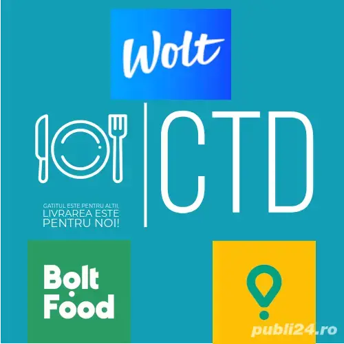 Angajare curieri livratori Glovo Bolt Wolt