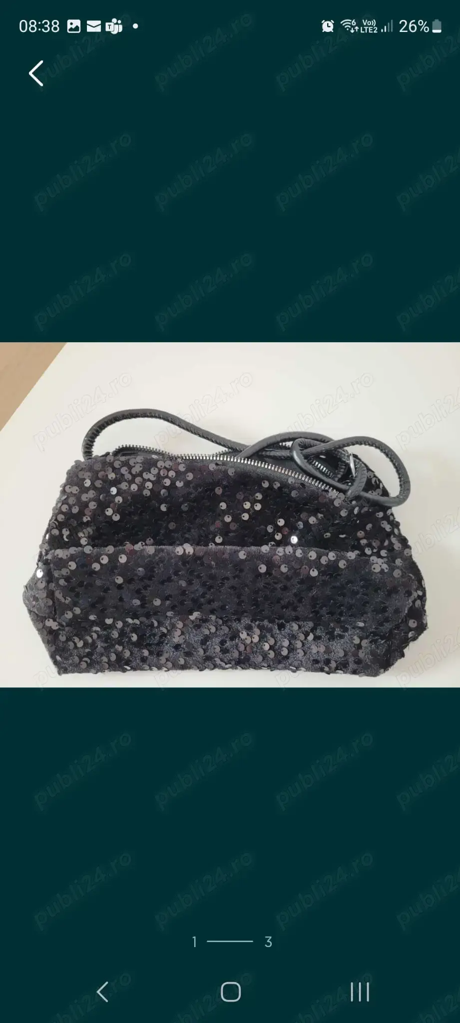 geanta neagra cu paiete pentru ocazie