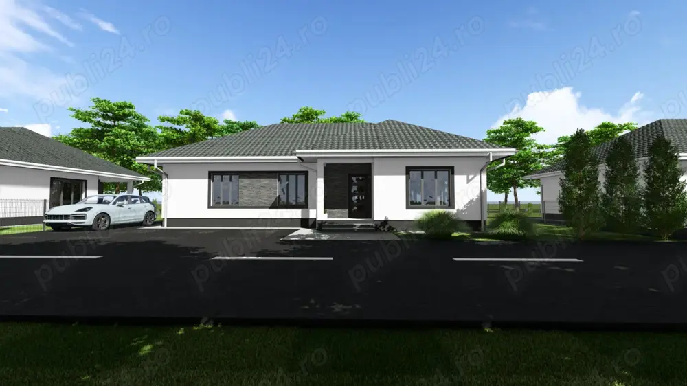 Tautii Magheraus (zona str. 4) - PROIECT NOU - case pe parter, s.c.=150 mp, teren 500 mp