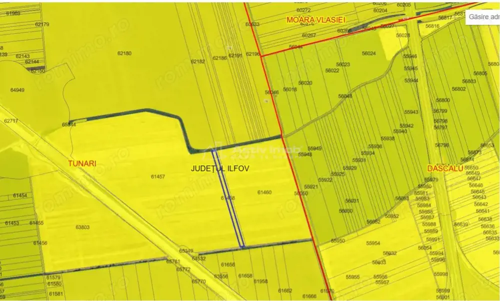 Teren Intravilan Tunari, (Dimieni), int. A0 cu A3