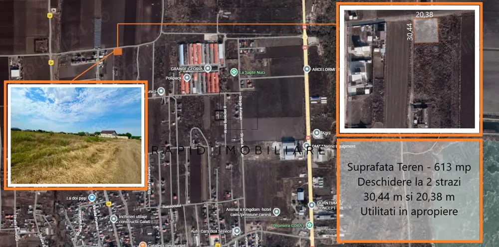 De Vanzare 613 mp Teren Intravilan Sat Costi 29.9 Euro mp Negociabil