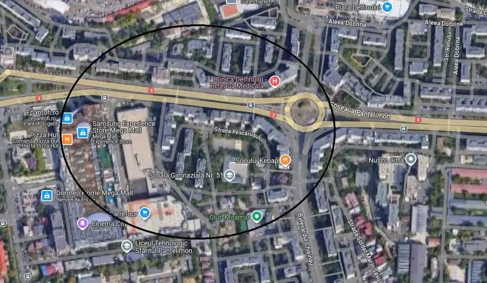 Zona Pantelimon Mega Mall  Sp 1200 mp inchiriat