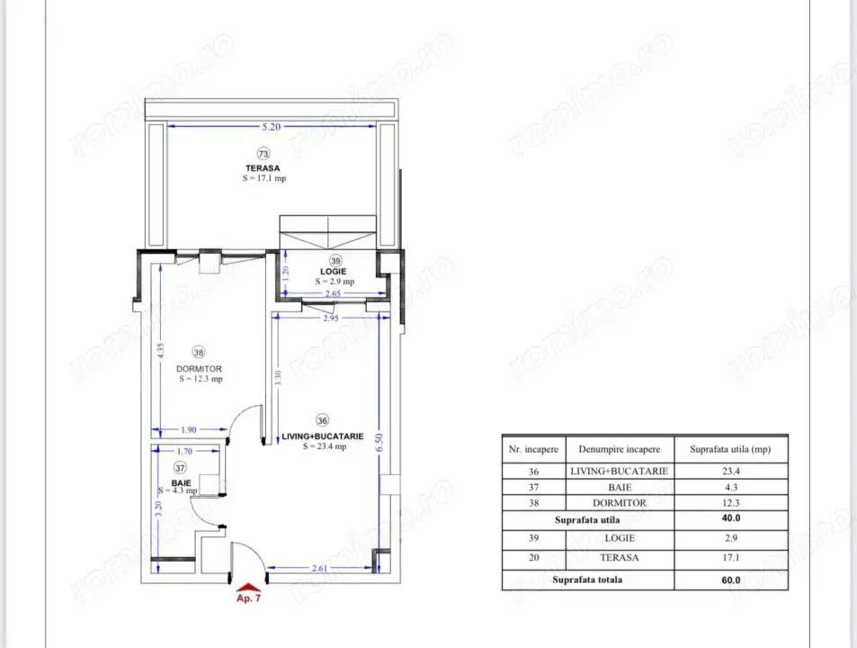 Apartament cu 2 camere, terasă de 17 mp – relaxare în zona Torontalului!