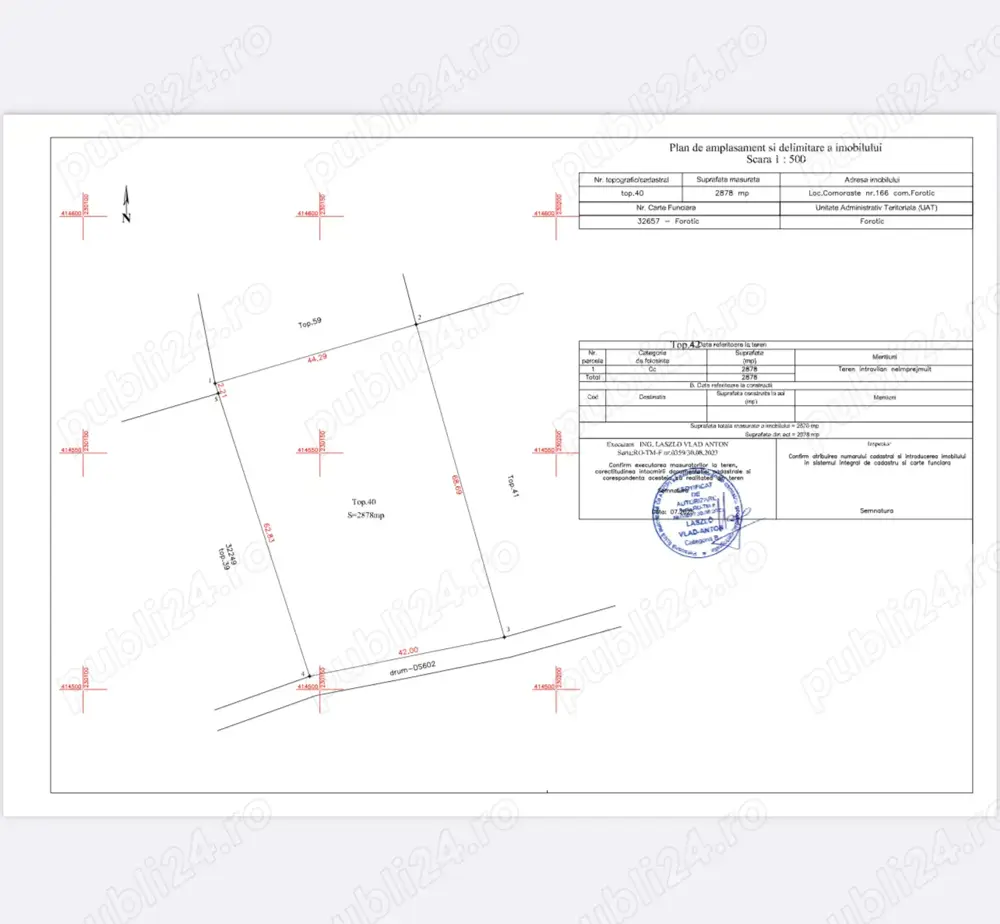 Vând un teren la Comoras Vând un teren la Comoras