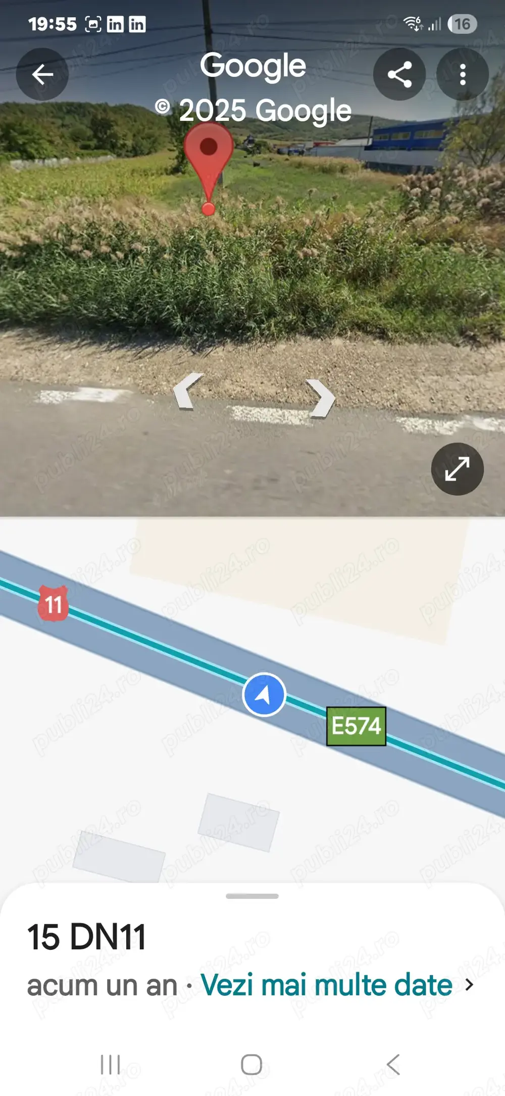 Vand teren 3860mp la DN11  E574 in Bogdanasti, intravilan