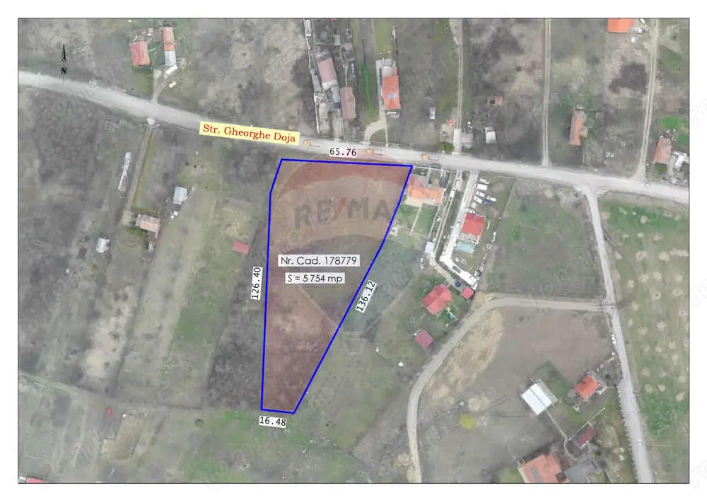 Teren 5754 mp în Oradea, intravilan, utilități la limită, front 60 ml