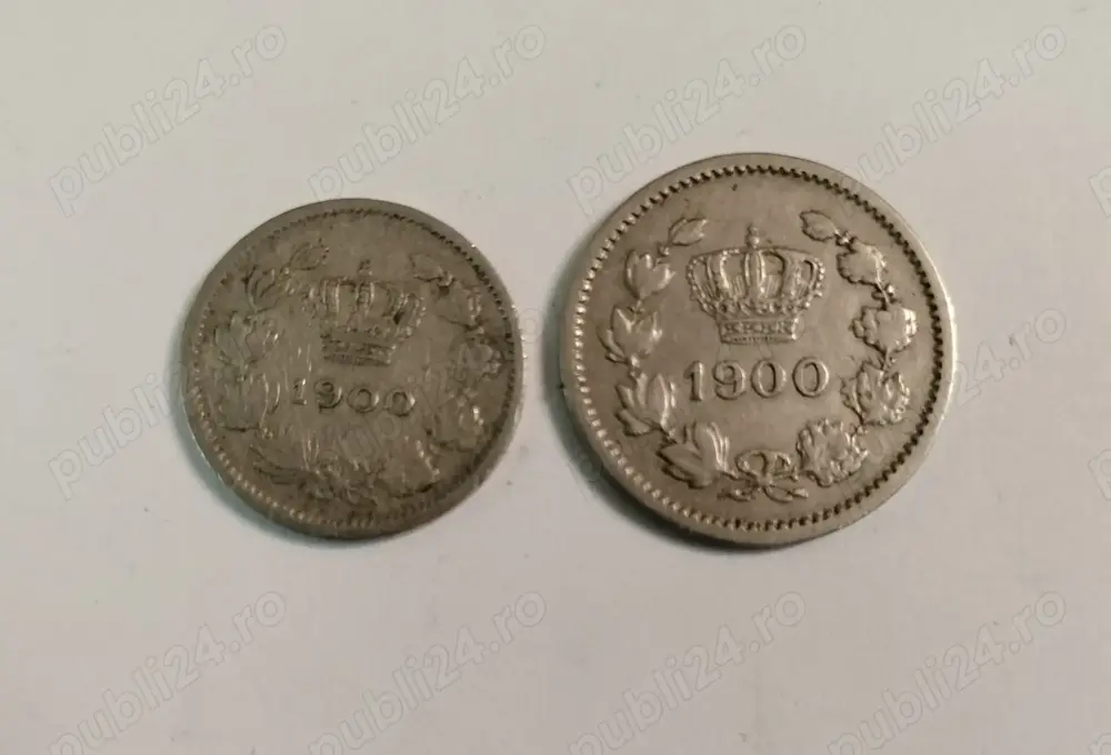 Monede 5 bani 1900; 10 bani 1900 Carol l 