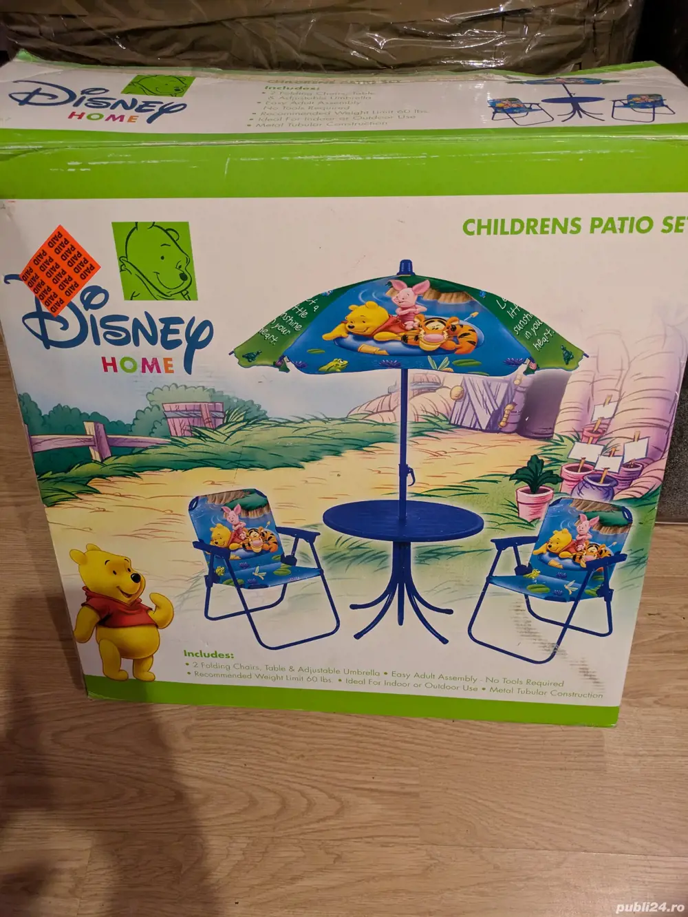 Set masuta , scaune si umbrela de soare pentru copii 