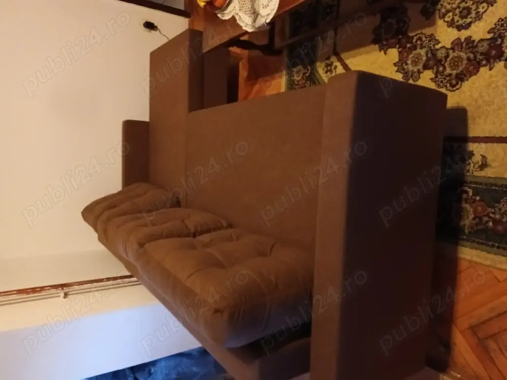 Vand coltar extensibil stofa,culoare maro