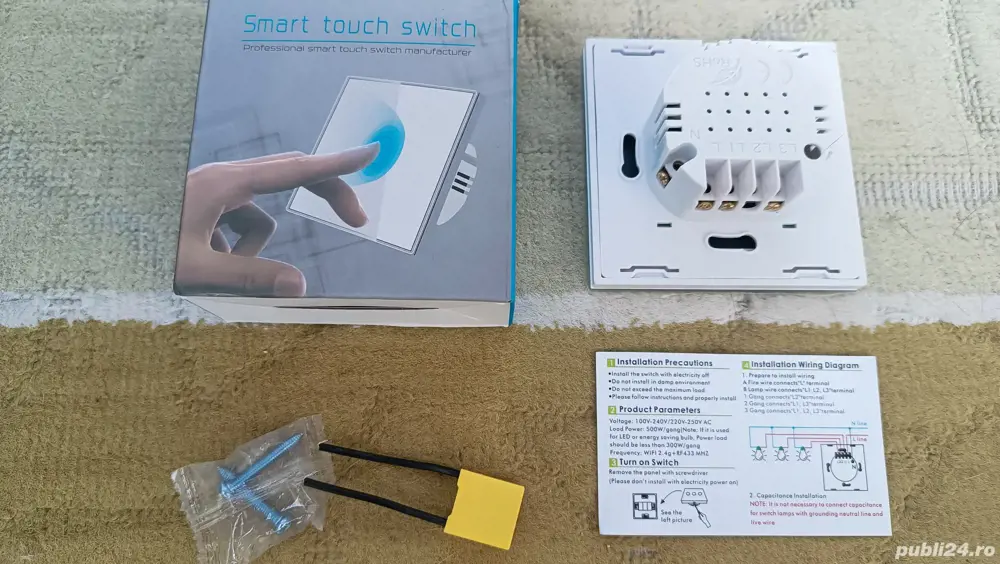 Întrerupător dublu wi-fi Tuya 