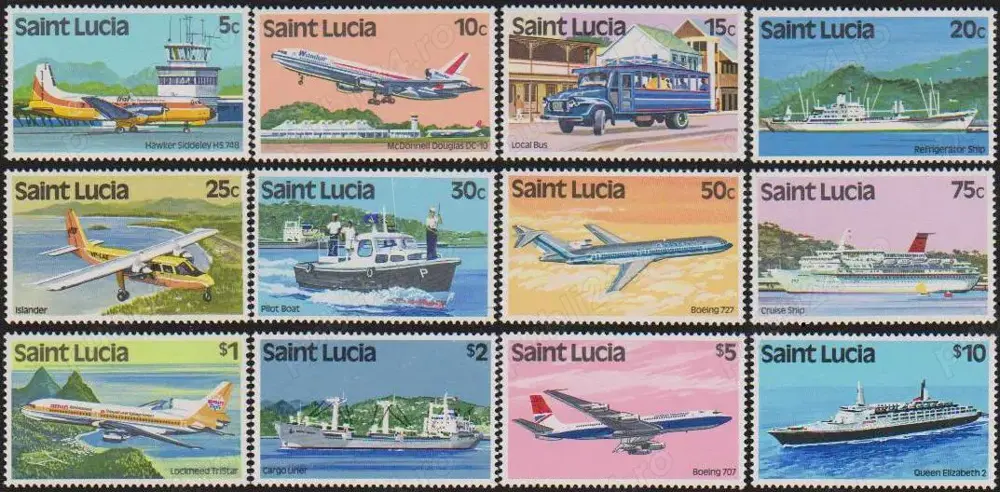 Timbre scumpe - Timbre OUTRE MER - St. Lucie