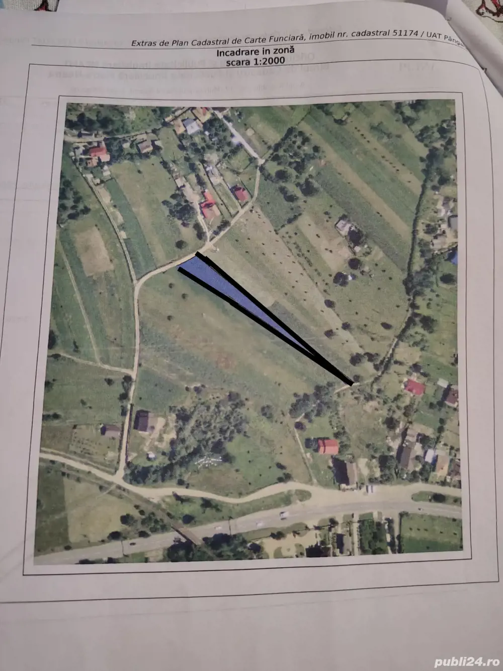 Teren Pangarati 1.500 mp zonă de munte la 15 km de oraș 