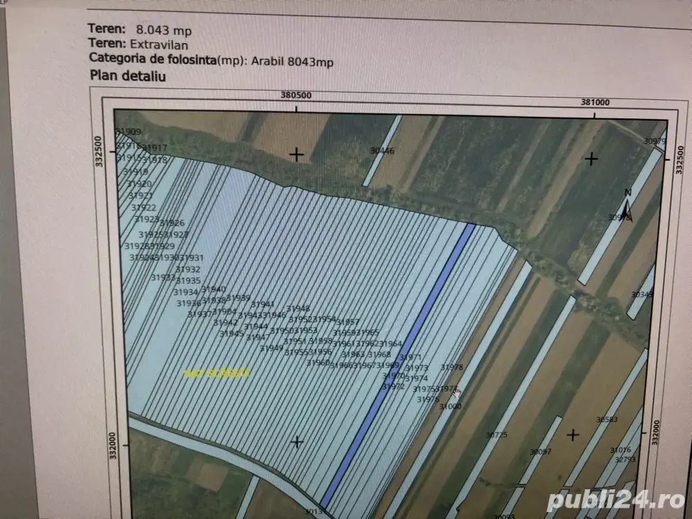 Teren extravilan 8.043 mp   Valea lui Patru, com. Scăiești 