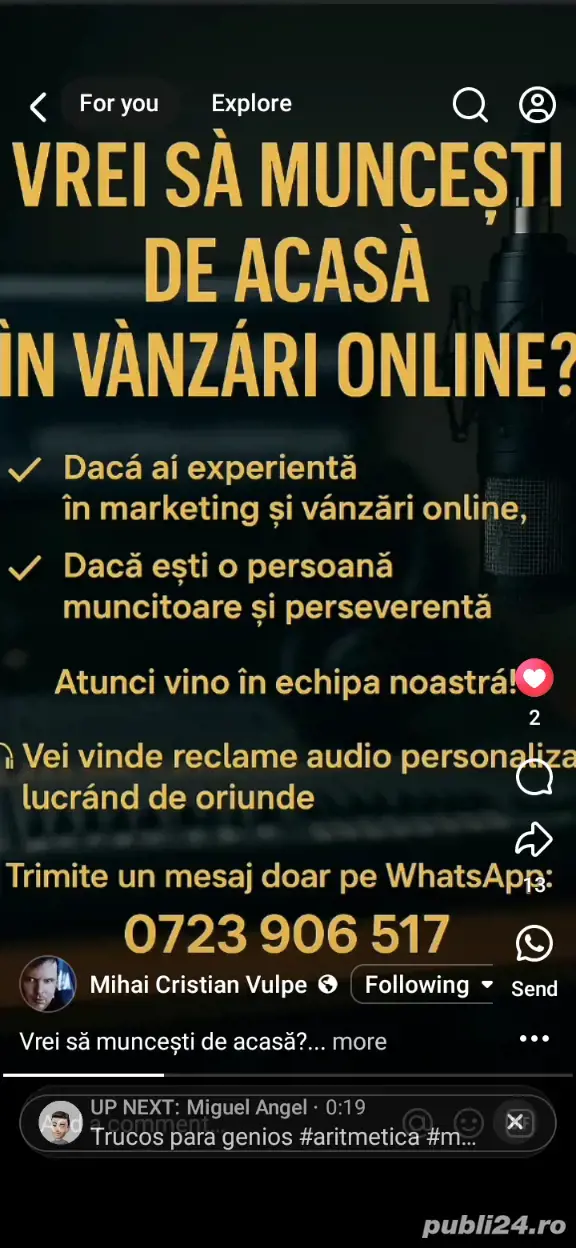 Căutăm colaboratori pentru vânzări jingle uri,demo, melodii personalizate pentru afaceri 