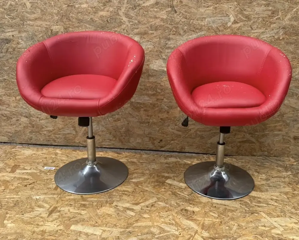 2 buc Scaun rotativ reglabil; Scaun cu picior central