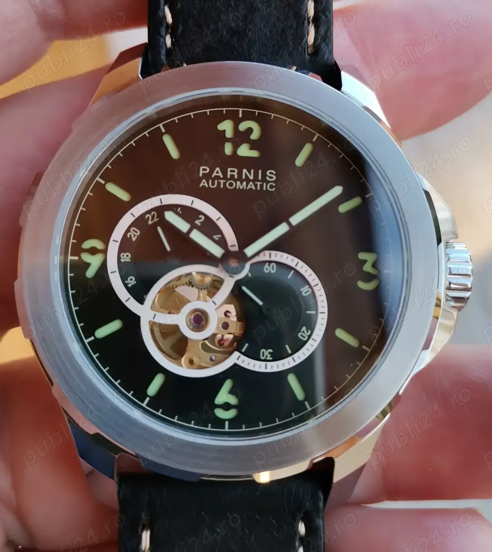 Parnis Pilot 45 mm Automatic militar 24 h Japonez Miyota 8215