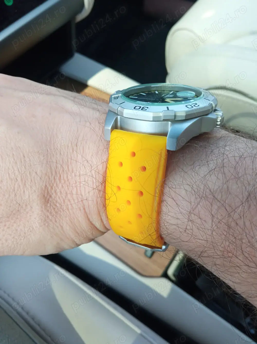 Curea ceas Tag Heuer silicon Galbena - Lemon (yellow)