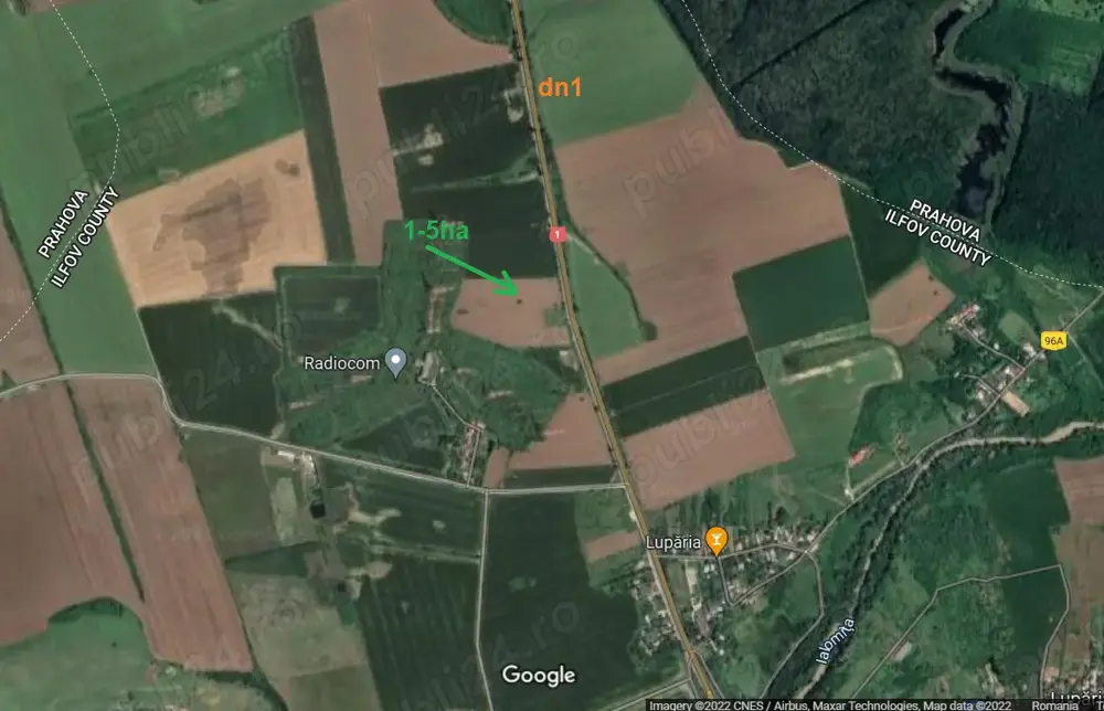 Proprietar, vand teren cu deschidere la DN1, zona Ciolpani, suprafata 1ha