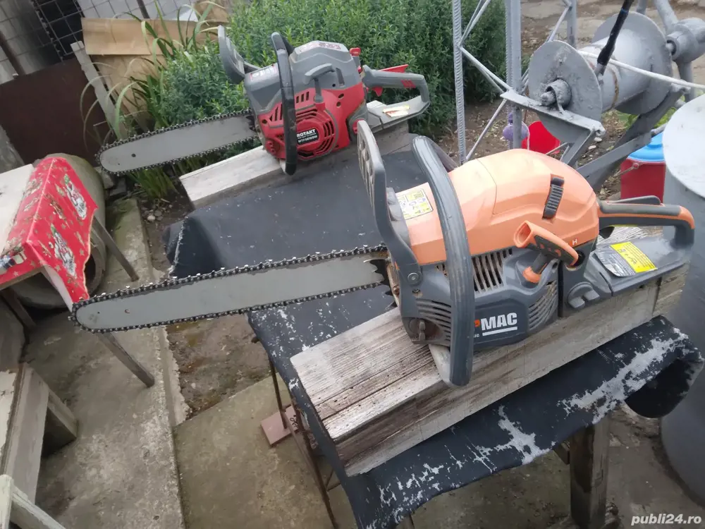 Drujba O-Mac MF 46 de 5 c.p. si drujba Rotakt de 3 c.p.