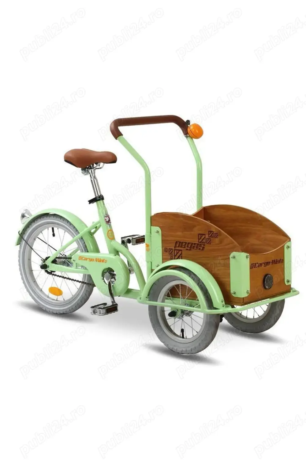 Pegas Bicicleta copii Mini Cargo 1S, verde fistic sau crem aluna