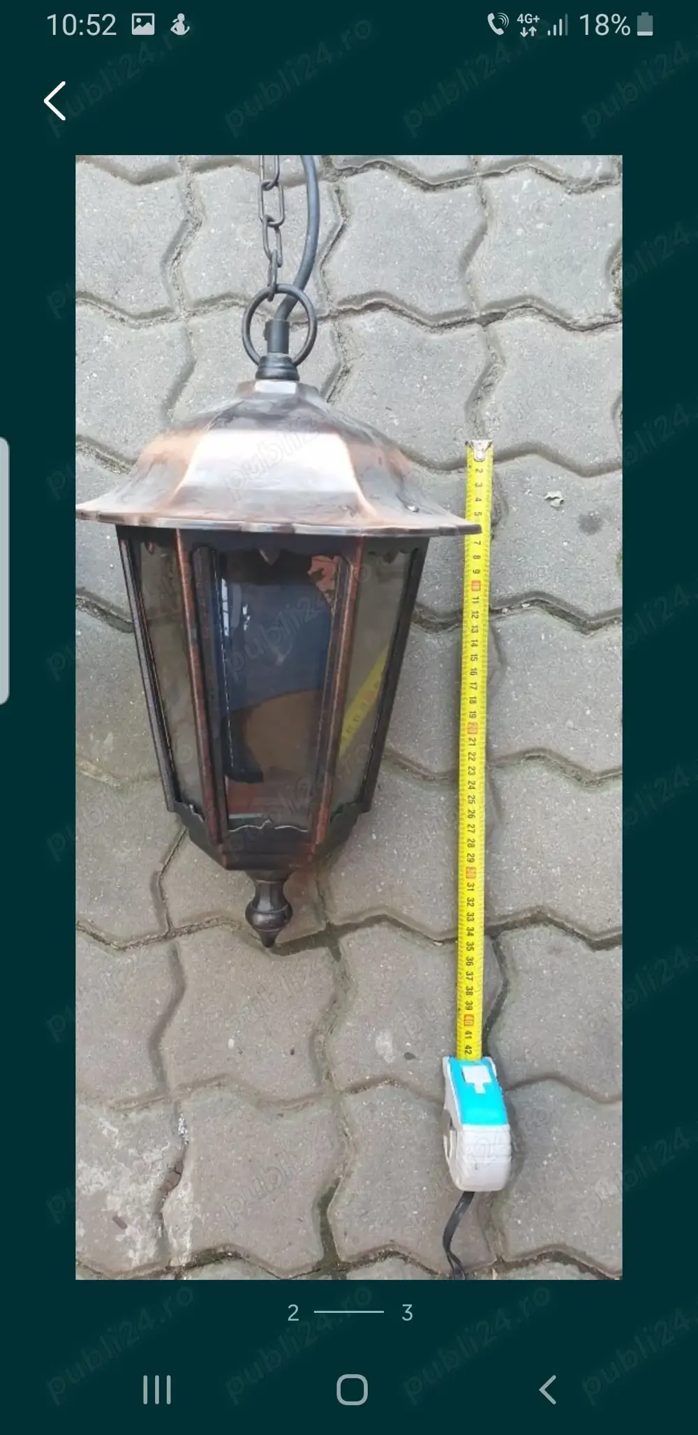 2 lămpi exterioare model epocă 