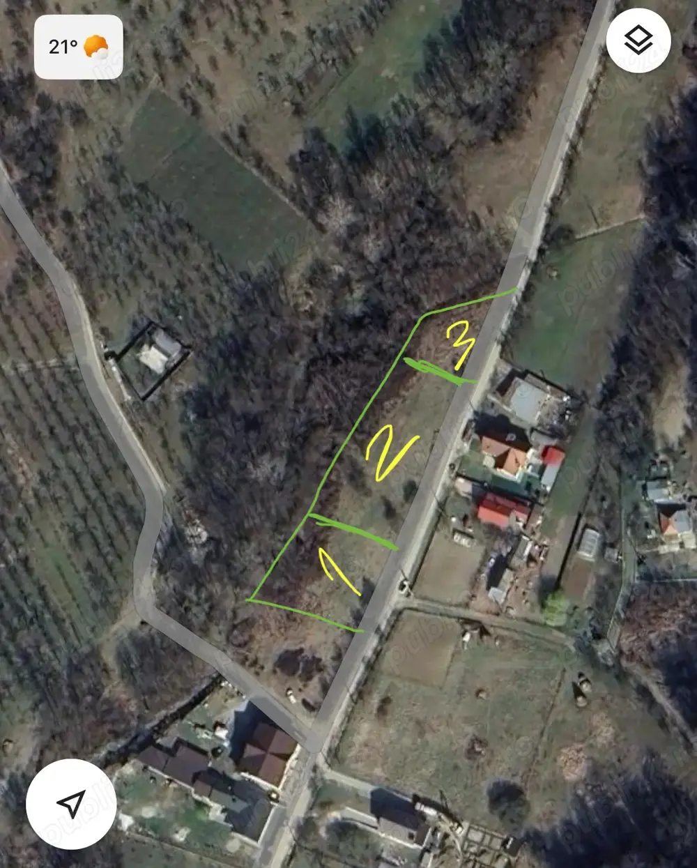 3 loturi teren intravilan -comuna vlădesti ,strada Țânțurești,Vâlcea