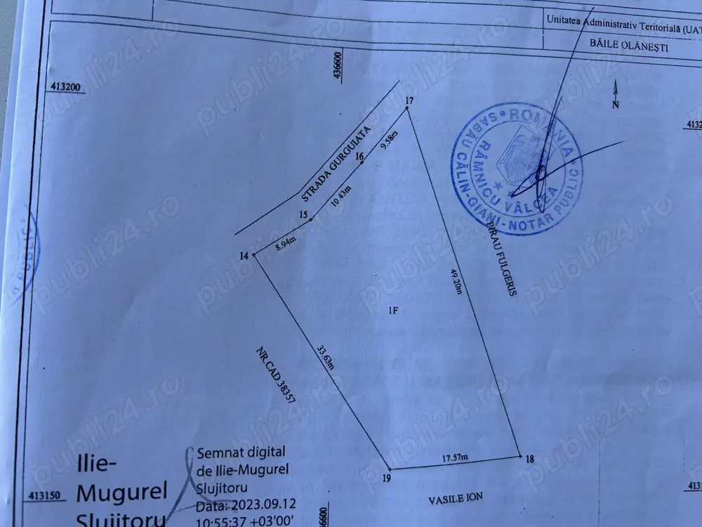 vand teren intravilan Gurguiata , Baile Olanesti