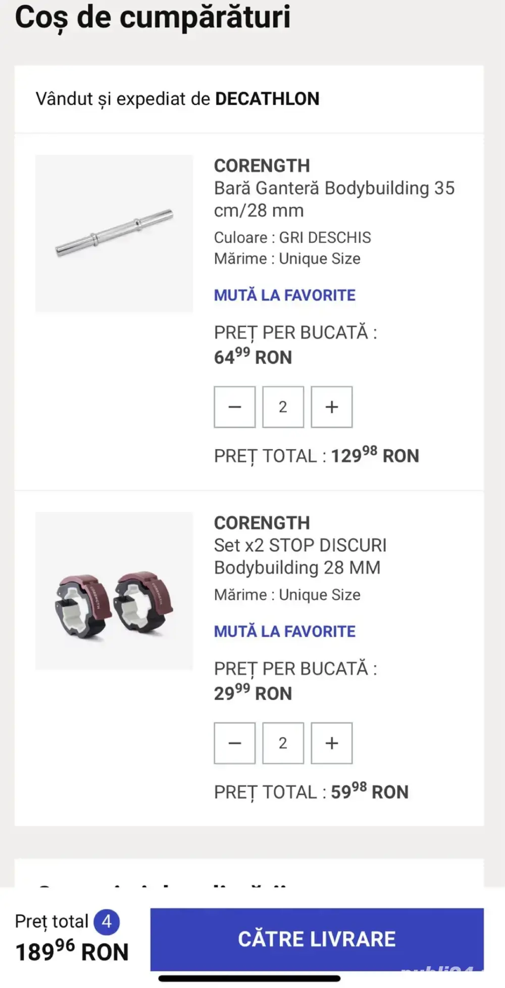 Mânere pentru gantere + stip disc