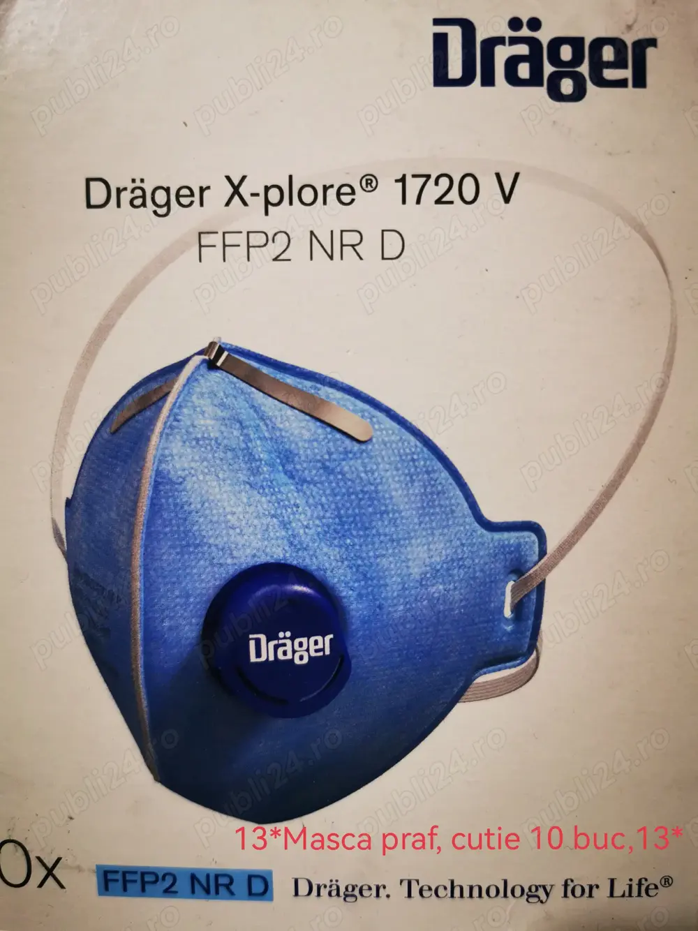 masca protecție praf, DRAEGER X-PLORE 1720 V FFP2, cu supapă