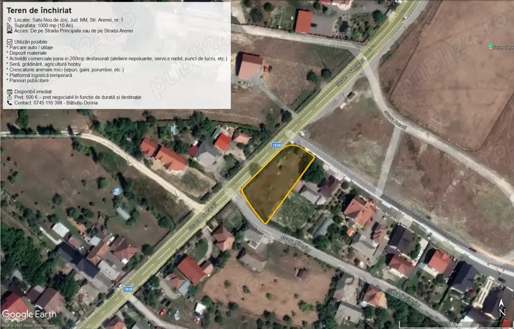 TEREN de inchiriat - la 3km de Baia Mare