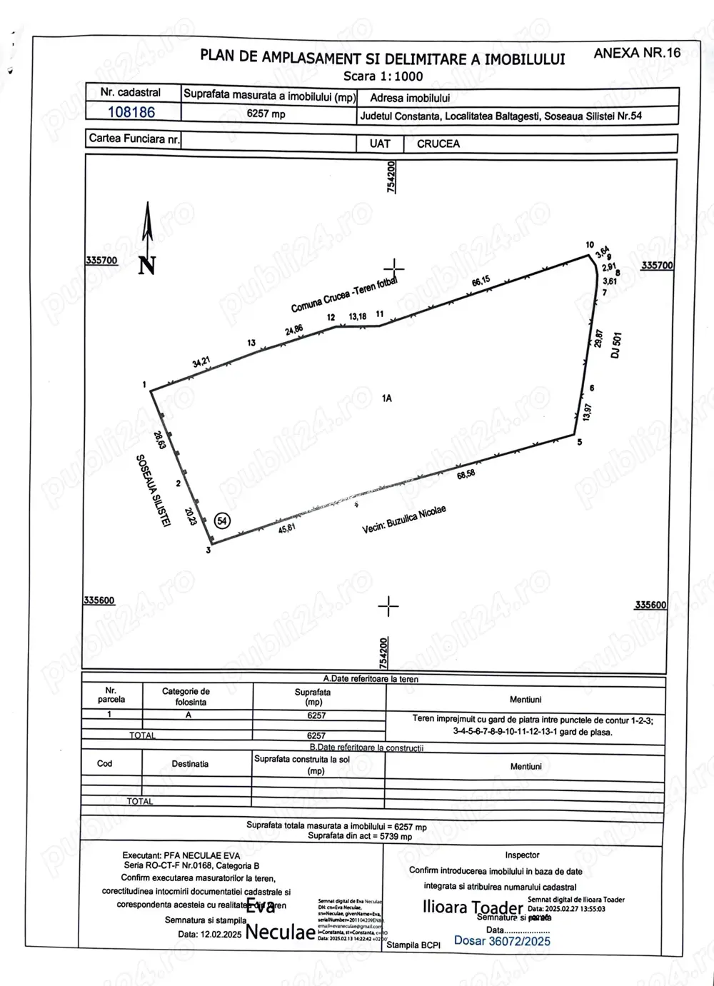 Teren intravilan   6300mp