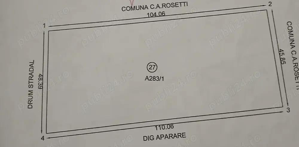 Vând teren în delta Dunării , sat Letea 