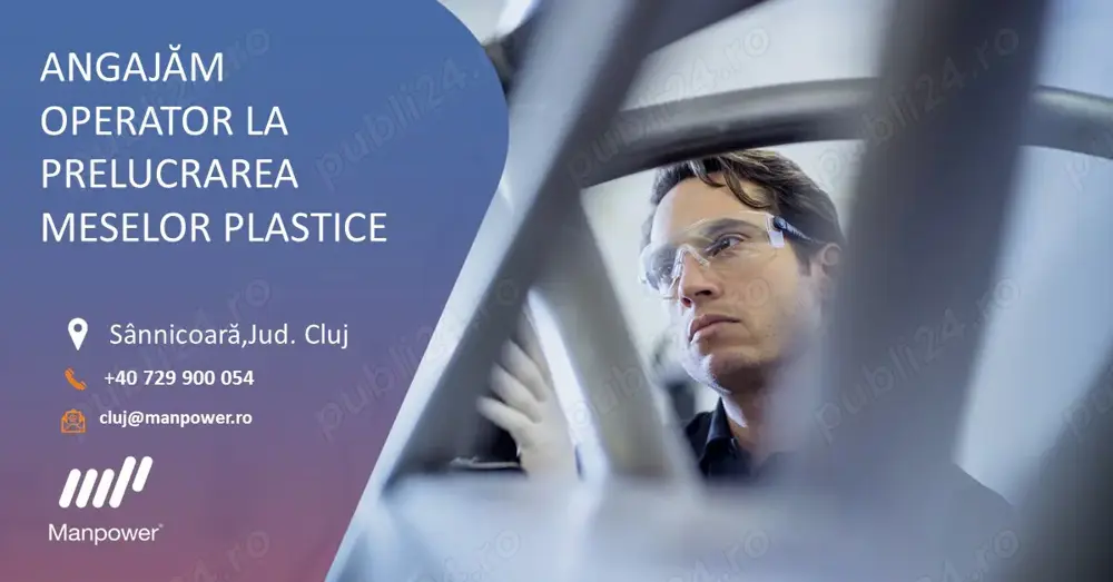 Angajăm Operator la prelucrarea maselor plastice 
