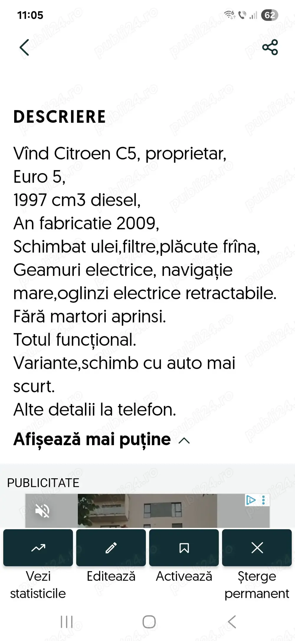 Vind Citroen c5 ,motor 1976 cm diesel.