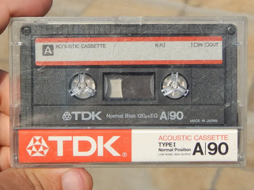 Caseta audio TDK A90 low noise high output (fab Japonia) inregistrata