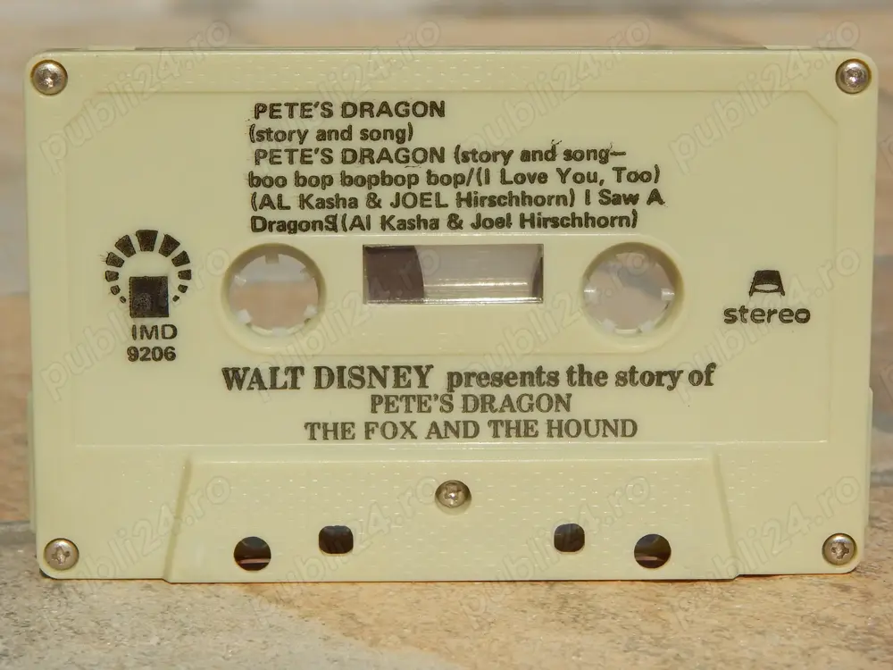 Caseta audio Pete's Dragon si The Fox and the Hound Walt Disney