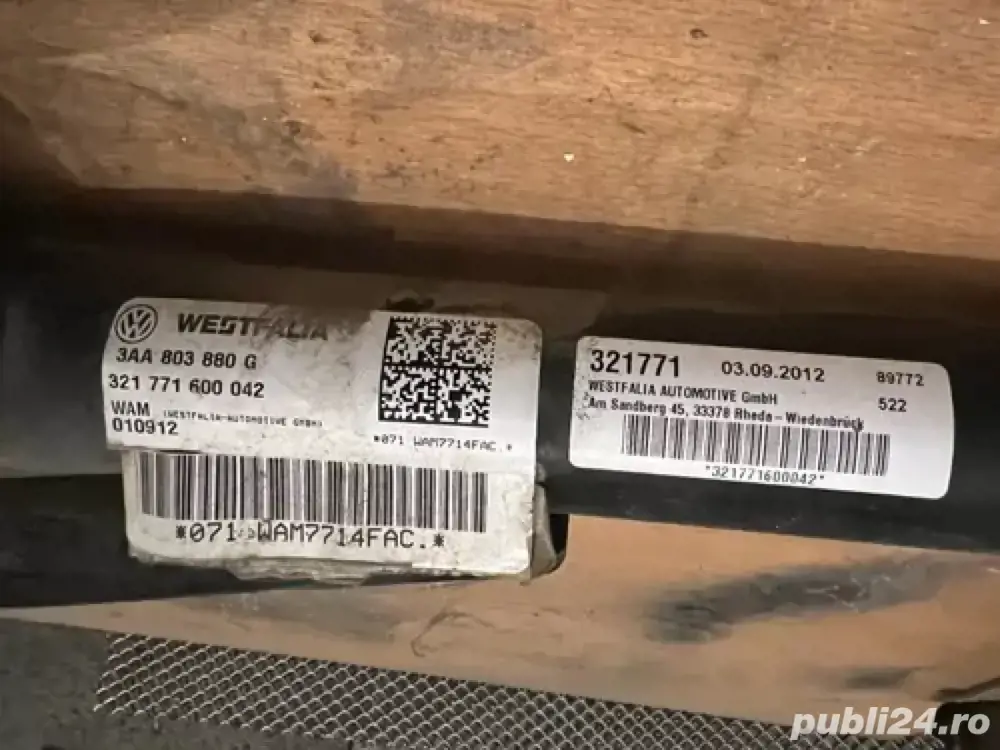 Carlig remorcare electric Volkswagen Passat B7 321771600042 / 3AA803880G