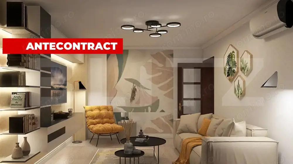 Apartament 2 camere, spatios 62 mp + balcon 8 mp, zona Tractorul 