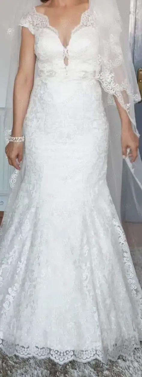 Rochie de mireasa  dantela naturala