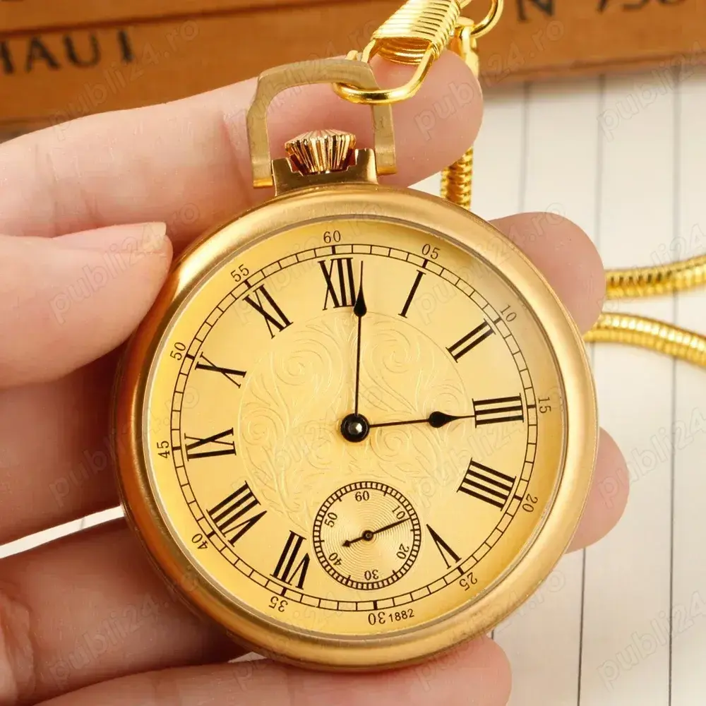 Ceas de buzunar Gold Mecanic Unitas 6497 Imperial 45 mm