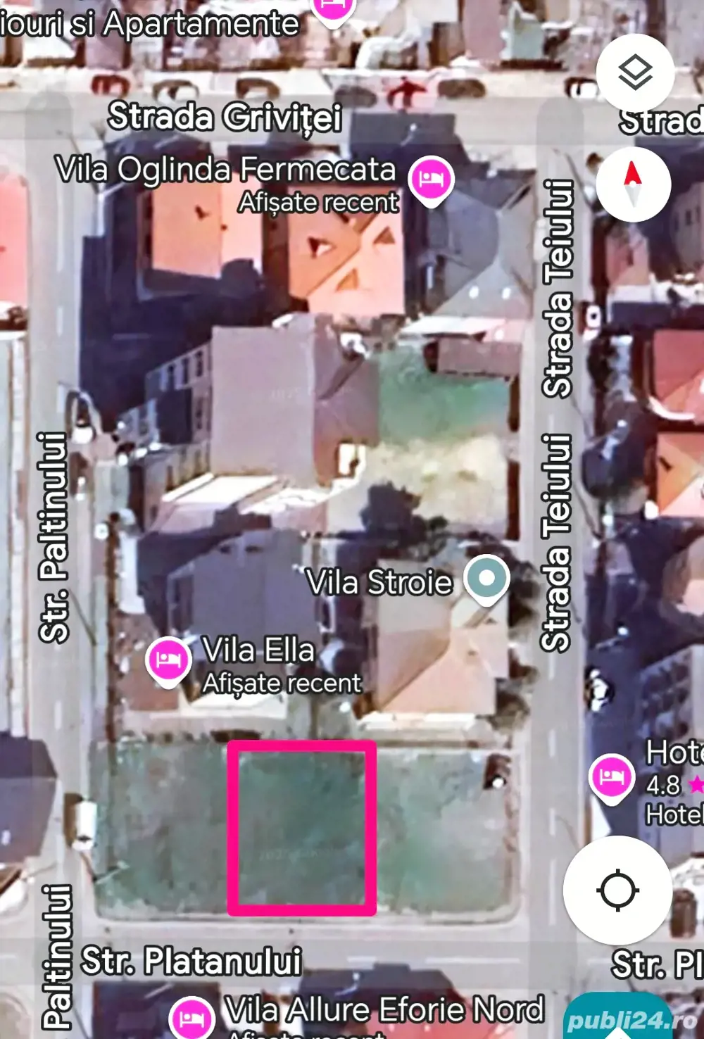 Proprietar, Teren pensiune, restaurant, zona turistica A, Grand, front 14 ml