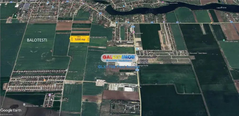 Teren Balotesti 5200 mp acces la 2 drumuri intravilan